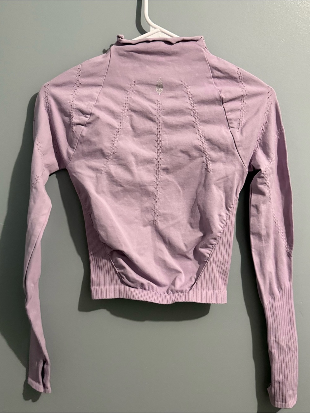 Free People Movement purple Good Karma high neck long sleeve top size M/L - Picture 3 of 6